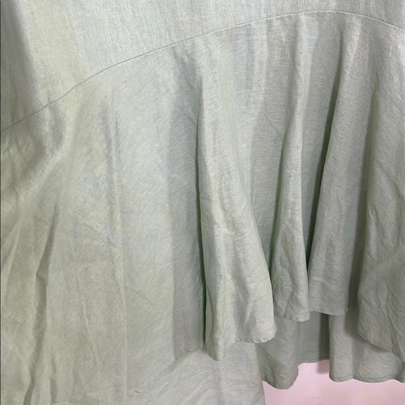 Cynthia Rowley Green Asymmetrical Scoop Neck Sundress - Picture 3 of 5